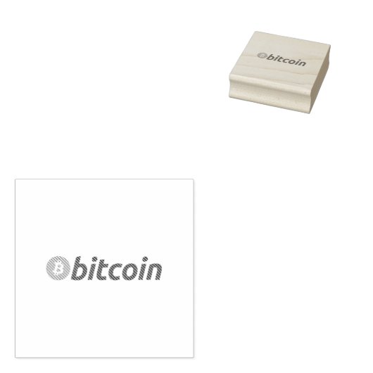 Tampons Encreurs Logo Bitcoin grand avec symbole Bitcoin orange (Tamponné)