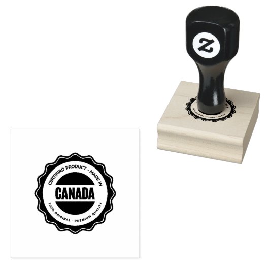 Tampons Encreurs Logo compact Canada Marque d'encre Prune Premium E (Tamponné)