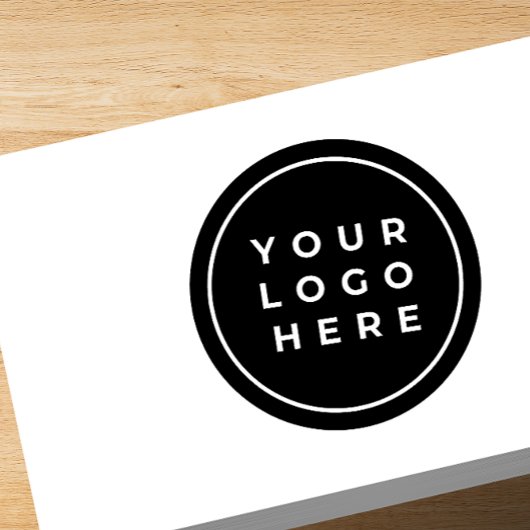 Tampons Encreurs Logo d'affaires personnalisé noir