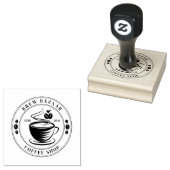 Tampons Encreurs Logo de café rond élégant (Tamponné)