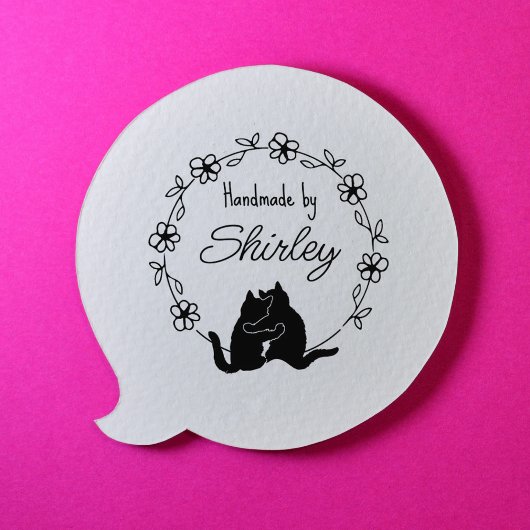 Tampons Encreurs Logo de chat moderne fait main
