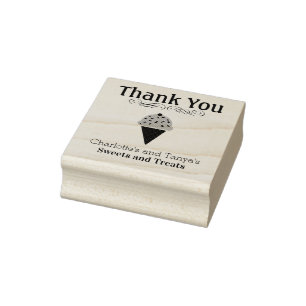 Tampons Encreurs Logo de cône de glace mignon Merci Entreprise