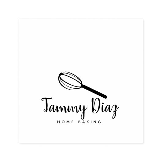 Tampons Encreurs Logo de cupcake fouetté Baker (Impression)