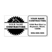 Tampons Encreurs Logo de l'entrepreneur en tonalité de bois rustiqu (Impression)