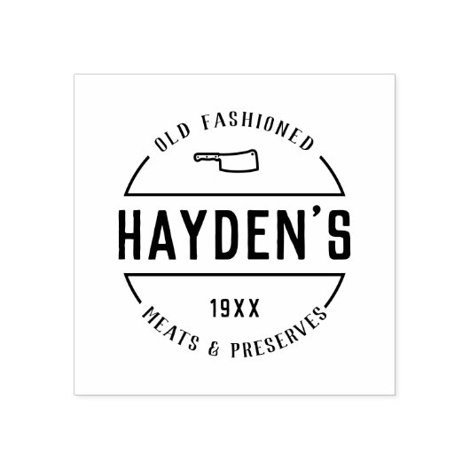 Tampons Encreurs Logo de l'entreprise Rustic Vintage Custom Butcher (Impression)
