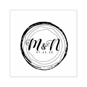 Tampons Encreurs Logo de mariage Arbre rustique Art dessiné à la ma