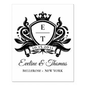 Tampons Encreurs Logo de monogramme de mariage royal gras moderne (Impression)