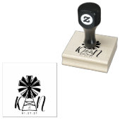 Tampons Encreurs Logo de moulin à vent de ferme de mariage (Tamponné)