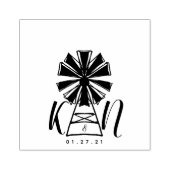 Tampons Encreurs Logo de moulin à vent de ferme de mariage (Impression)