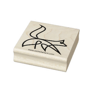 Tampons Encreurs Logo de renard en ligne artistique Signature
