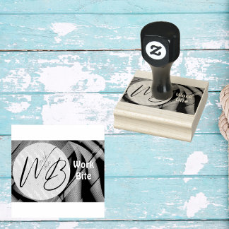 Tampons Encreurs Logo d'entreprise Gradient Wave - Timbre en caoutc