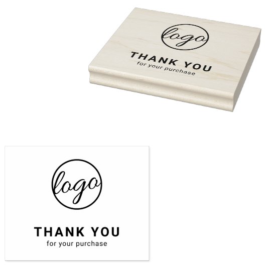 Tampons Encreurs Logo d'entreprise personnalisé simple Merci (Tamponné)
