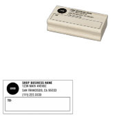 Tampons Encreurs Logo d'entreprise simple Étiquettes d'expédition (Tamponné)