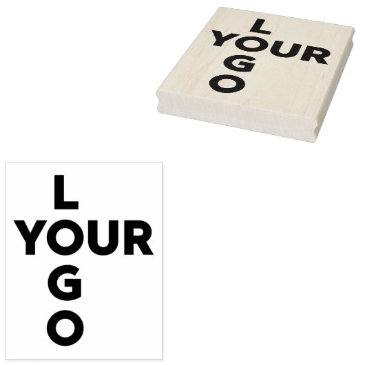 Tampons Encreurs Logo d'entreprise verticale sur mesure (Tamponné)