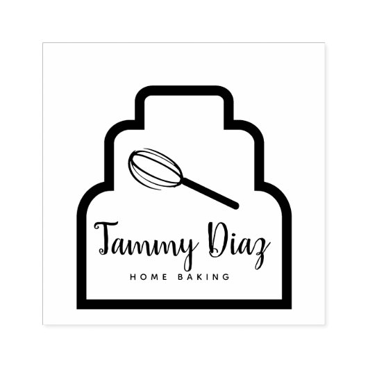 Tampons Encreurs Logo du gâteau de boulangerie Baker Whisk (Impression)