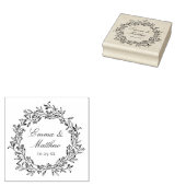 Tampons Encreurs Logo du Mariage de la couronne botanique rustique  (Tamponné)
