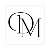Tampons Encreurs Logo du Mariage Santos | Mariage de monogramme (Impression)