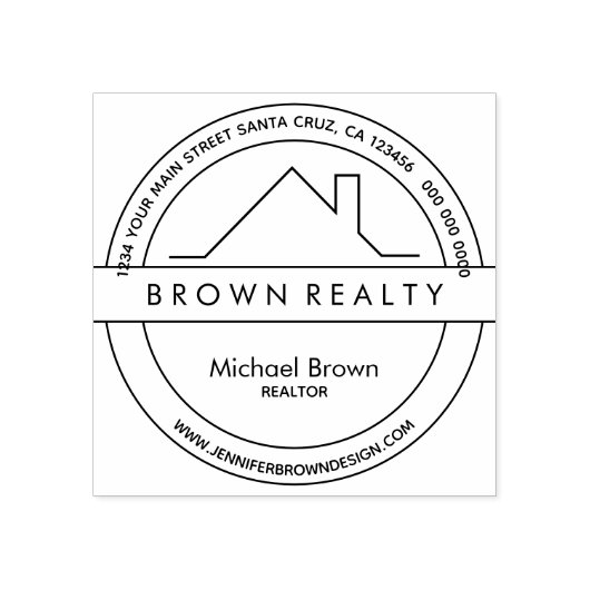 Tampons Encreurs Logo du toit Architecture House pour l'immobilier (Impression)