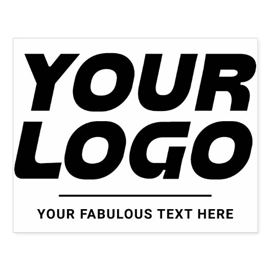 Tampons Encreurs Logo et texte personnalisé Grand Timbre en caoutch (Impression)