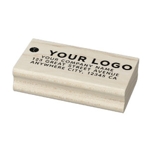Tampons Encreurs Logo Horizontal Entreprise Retour Adresse Moderne