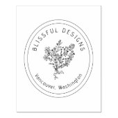 Tampons Encreurs Logo Joli Design Floral Shop Business (Impression)