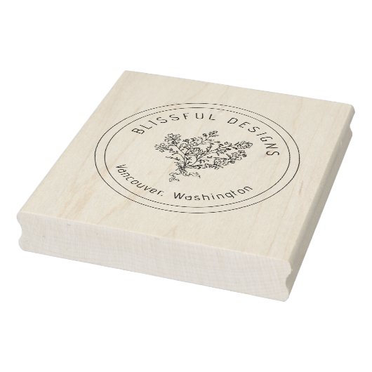 Tampons Encreurs Logo Joli Design Floral Shop Business (Tampon)