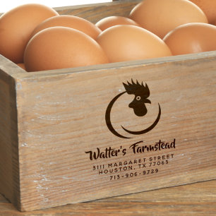 Tampons Encreurs Logo moderne et élégant Business Family Chicken Fa