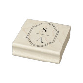 Tampons Encreurs Logo Personnalisé Élégant Minimal Monogram Crest (Tampon)