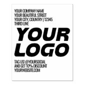 Tampons Encreurs Logo personnalisé et texte grand (Impression)