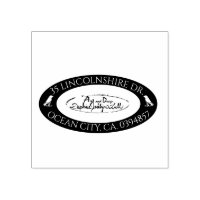 Logo personnalisé w Falcon Black Oval Adresse de r