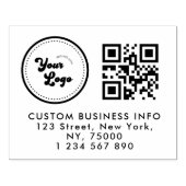Tampons Encreurs Logo professionnel personnalisé Code Qr et adresse (Impression)