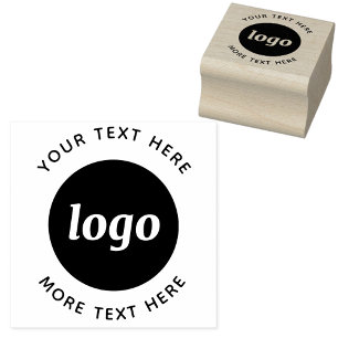 Tampons Encreurs Logo Simple Avec Texte Commercial