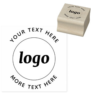 Tampons Encreurs Logo Simple Avec Texte Promotionnel D'entreprise