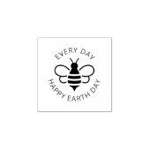 Tampons Encreurs Logo Simple Bee. Ronde Texte Chaque Jour des terre (Impression)