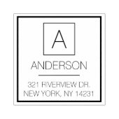 Tampons Encreurs Logo simple Nom simple Monogramme Adresse de retou (Impression)