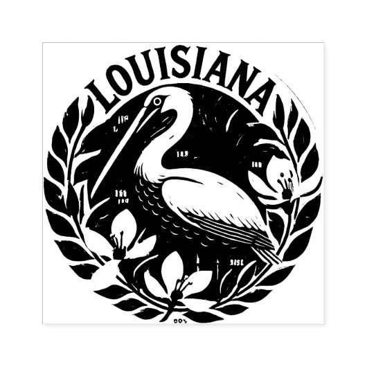 Tampons Encreurs Louisiane Brown pélican State Bird (Impression)