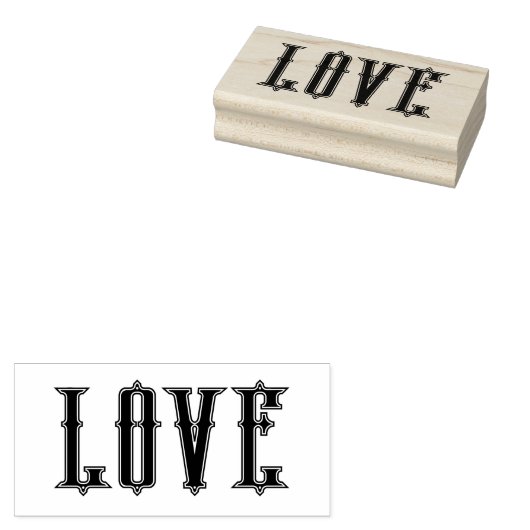 Tampons Encreurs LOVE 1"x2.5" Timbre en caoutchouc / Phoenix (Tamponné)