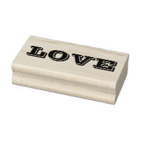 LOVE 1"x2.5" Timbre en caoutchouc / Vineta