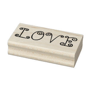 Tampons Encreurs LOVE 1"x 2,5" Timbre en caoutchouc / Poupée bébé