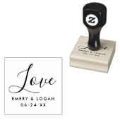 Tampons Encreurs Love in Hand Lettré Script | Monogramme Mariage (Tamponné)