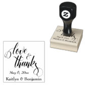 Tampons Encreurs Love & Merci Elaborate Script avec vos détails (Tamponné)