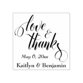 Tampons Encreurs Love & Merci Elaborate Script avec vos détails (Impression)