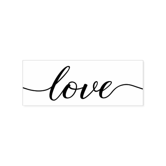 Tampons Encreurs Love Script moderne long embellissements Mariage (Impression)