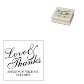 Tampons Encreurs 'Love & Thanks' Elégant mariage Favor (Tamponné)