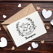 Tampons Encreurs Love You Custom Wood Art Stamp