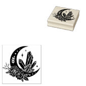 Tampons Encreurs Lune Avec Fleurs Et Cristaux (Tamponné)