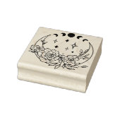 Tampons Encreurs Lune Crescent Fleurie Avec Phases Lune (Tampon)