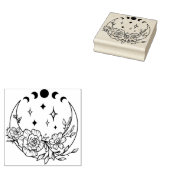 Tampons Encreurs Lune Crescent Fleurie Avec Phases Lune (Tamponné)