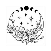 Tampons Encreurs Lune Crescent Fleurie Avec Phases Lune (Impression)