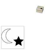 Tampons Encreurs Lune et étoile nuit petit croissant lune une une é (Tamponné)